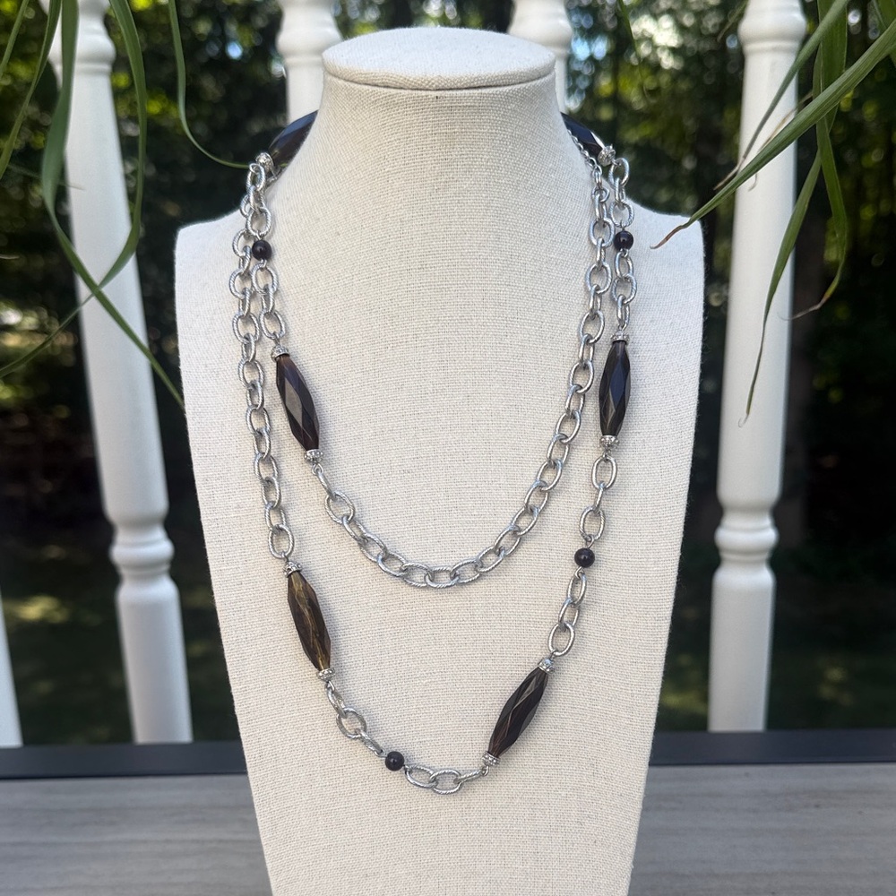 Vintage LIA SOPHIA  Amber Wave Necklace